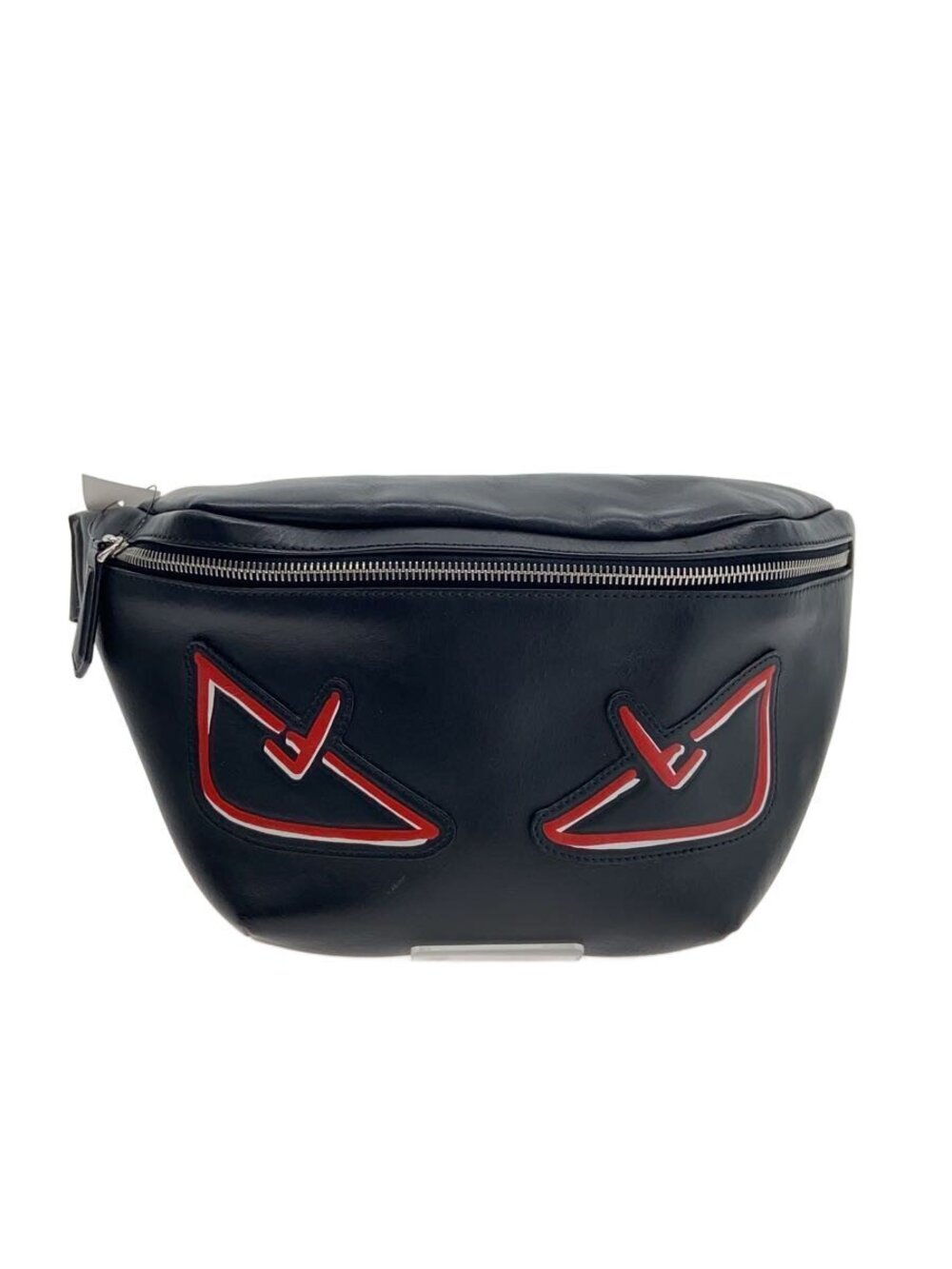 Fendi Monster Shoulder Bag Leather Black